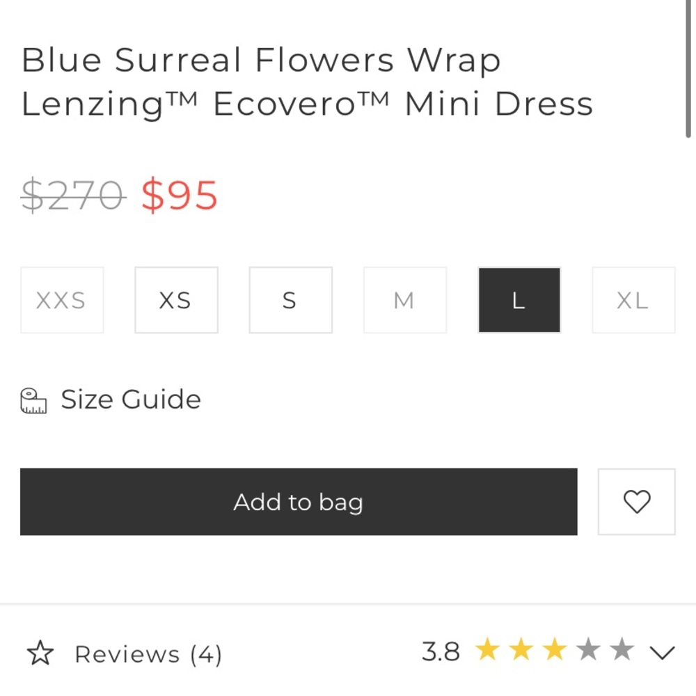 NWT Farm Rio Blue Surreal Flower Wrap Long Sleeve Dress - Picture 7 of 9